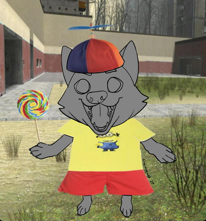 Propeller Hat Dog YCH